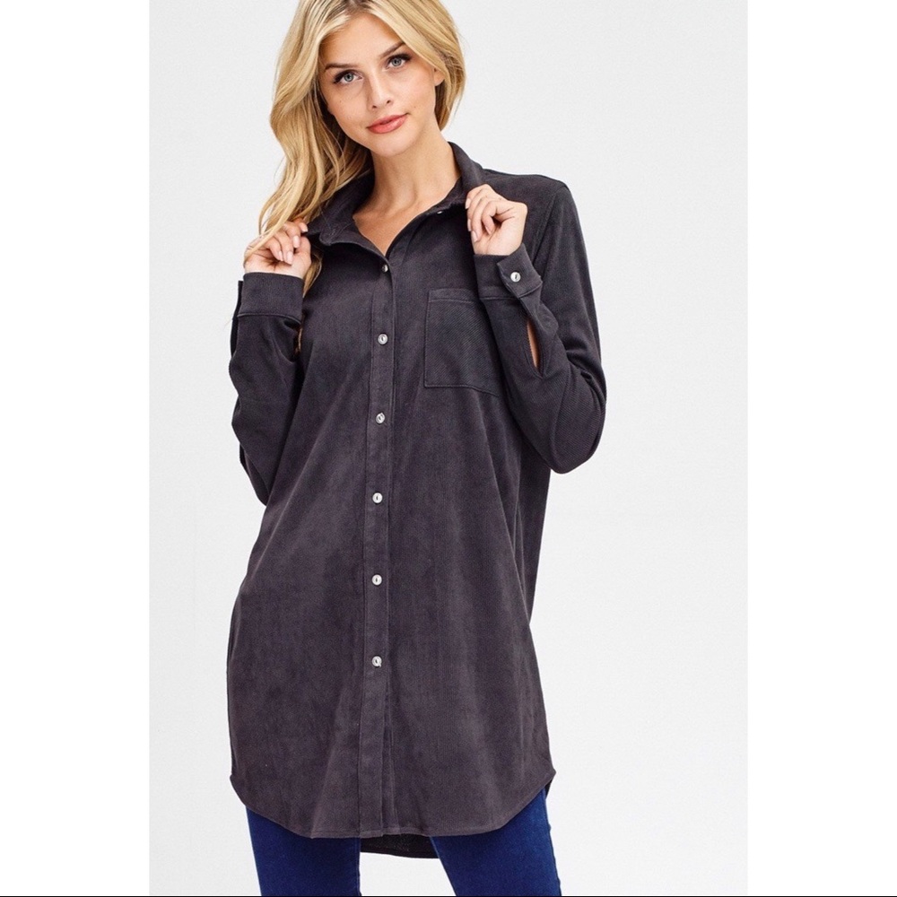 Farrah corduroy long sleeve top, S, M, L
